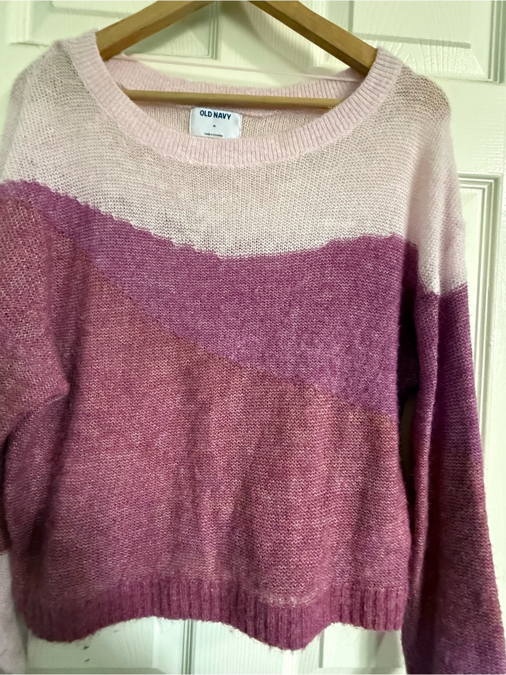 Old Navy Pink and Purple Gradient Cozy Sweater